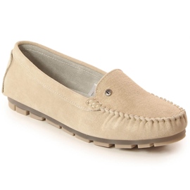 Mocassini da donna in pelle beige Filippo DP2037