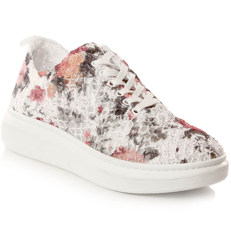 Scarpe stringate da donna con fiori multicolor Artiker 52C2480 multicolore