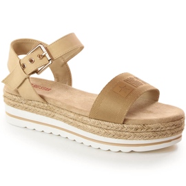 Sandali espadrillas da donna con plateau beige Big Star LL274872