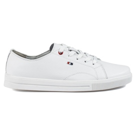 Sneakers Vinceza bianche da donna in pelle bianco