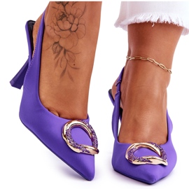 FS1 Spille alla moda con decoro e zirconi viola Alexia