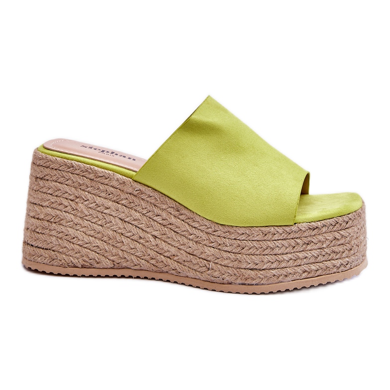 FS1 Pantofole con zeppa e plateau da donna Ysabel Lime verde