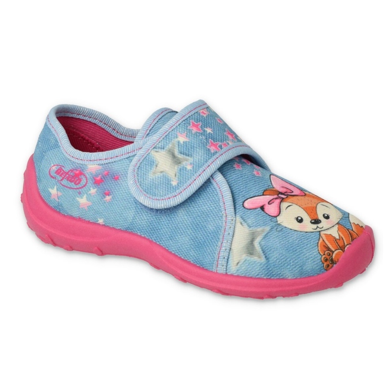 Ciabatte per bambini Befado con velcro 660X023 blu e rosa