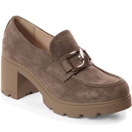 Potocki W WOL135 scarpe in camoscio con montante e plateau beige
