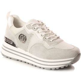 Scarpe sportive con plateau Potocki W WOL138 bianco