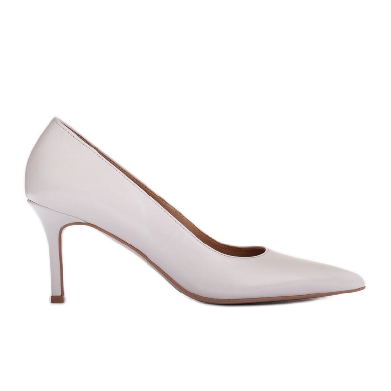 Marco Shoes Eleganti tacchi a spillo realizzati in morbida pelle bianca