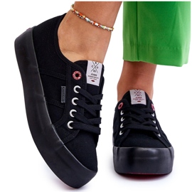 Sneakers da donna con plateau Cross Jeans LL2R4039 Nere nero