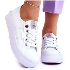 Sneakers Platform da donna Cross Jeans LL2R4040 Bianche bianca