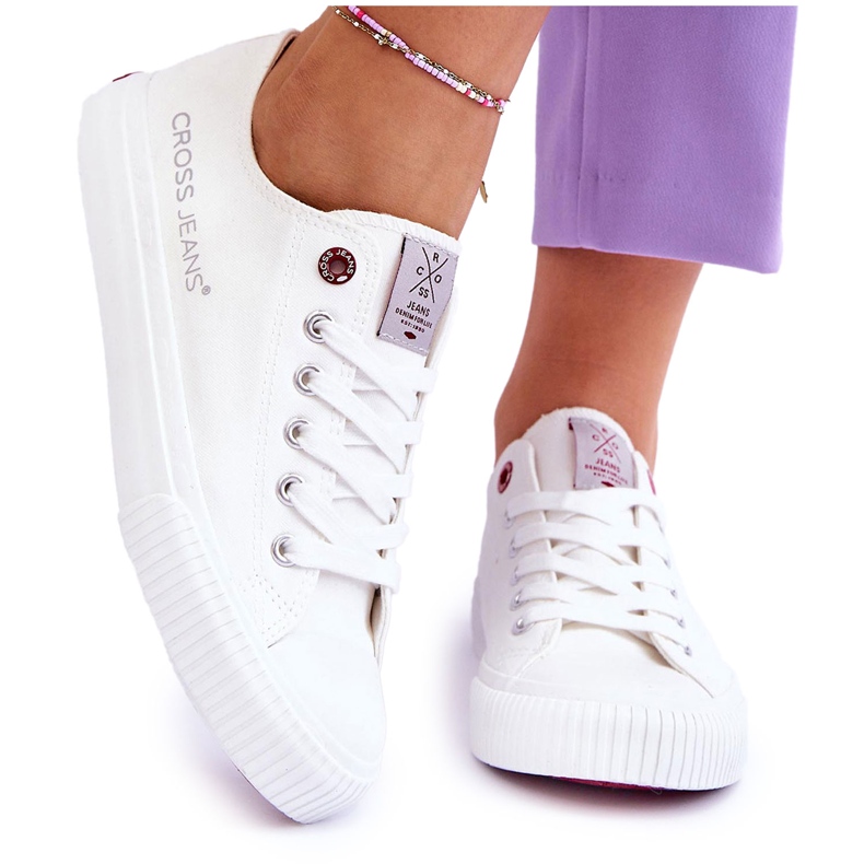 Sneakers Donna Cross Jeans LL2R4067 Bianche bianca