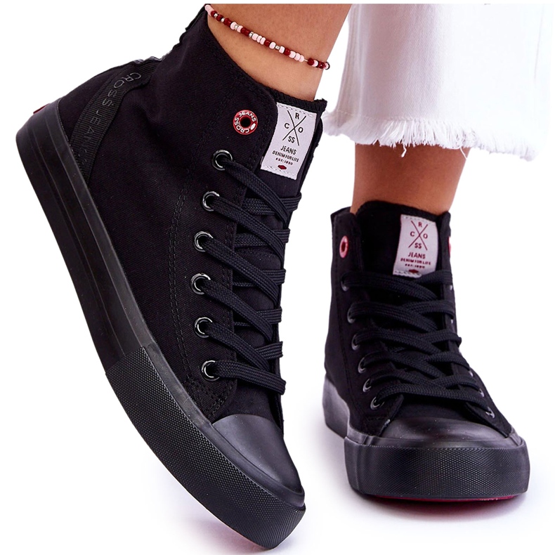 Sneakers alte classiche da donna Cross Jeans LL2R4088C nere nero
