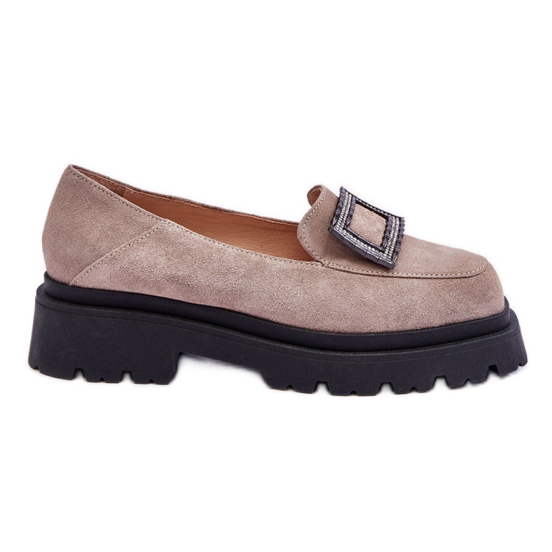FILIPCZYK Comodi mocassini in camoscio beige Agathe