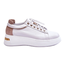 FILIPCZYK Scarpe Sportive Con Plateau In Pelle Da Donna Bianche Caressa bianca