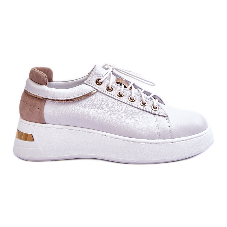 FILIPCZYK Scarpe Sportive Con Plateau In Pelle Da Donna Bianche Caressa bianca