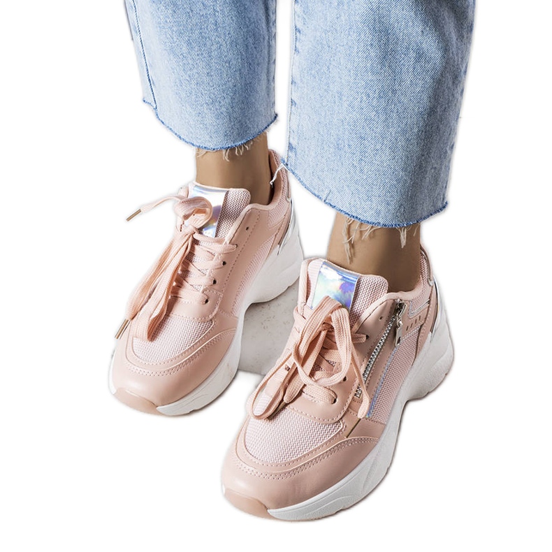 Sneakers con zeppa rosa Stacey