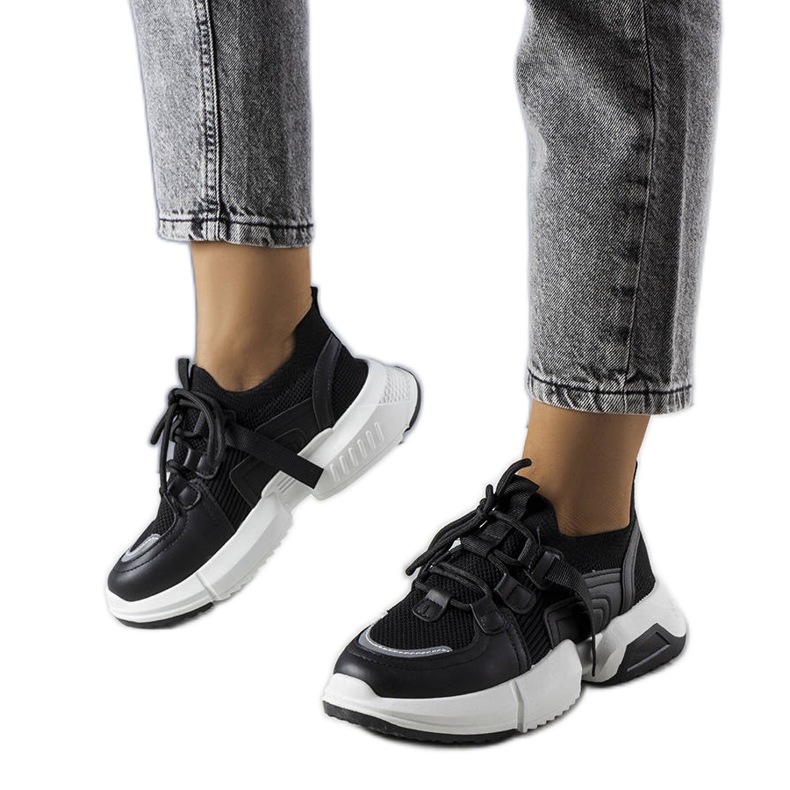Sneakers a calzino nere Peggy nero