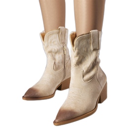 Classici stivali da cowboy beige di Ernestine