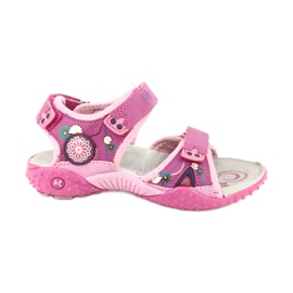 American Club Sandali da bambina con inserto in pelle rosa americano 1232 viola