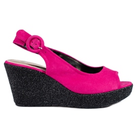 Sandali con zeppa rosa Shelovet da donna leggeri