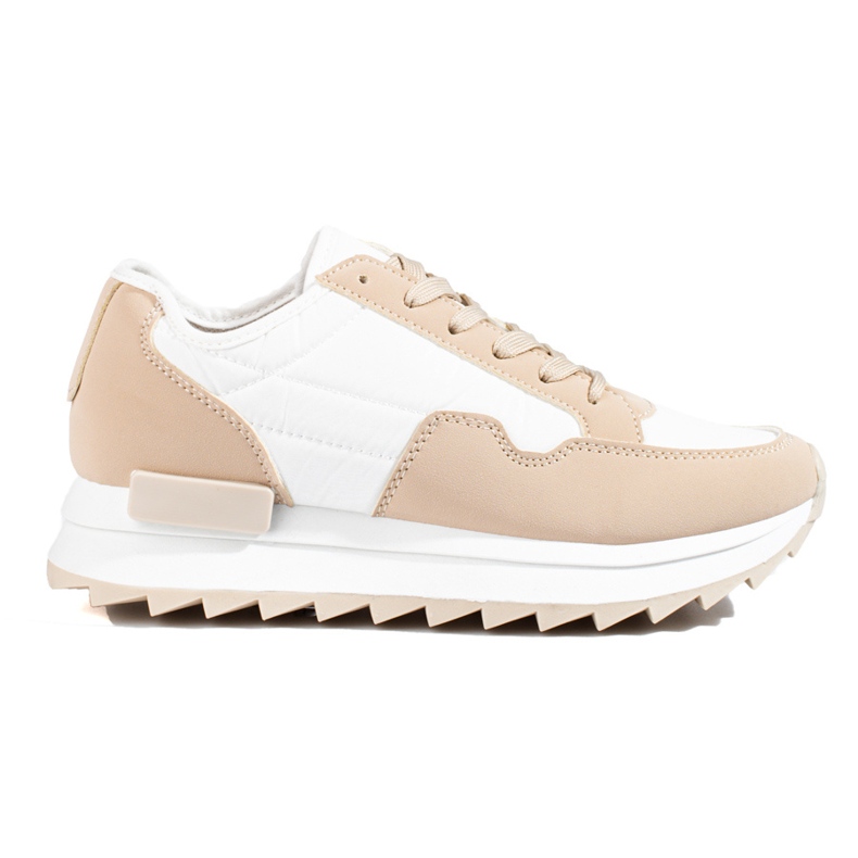 W. Potocki Sneakers da donna su una spessa suola beige Potocki