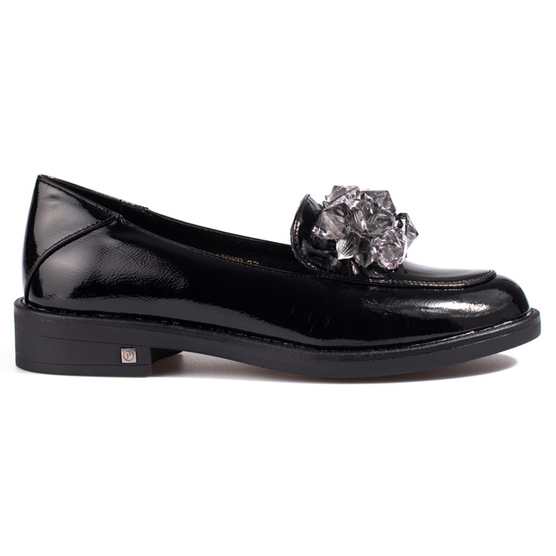 W. Potocki Scarpe da donna laccate con decoro Potocki nero