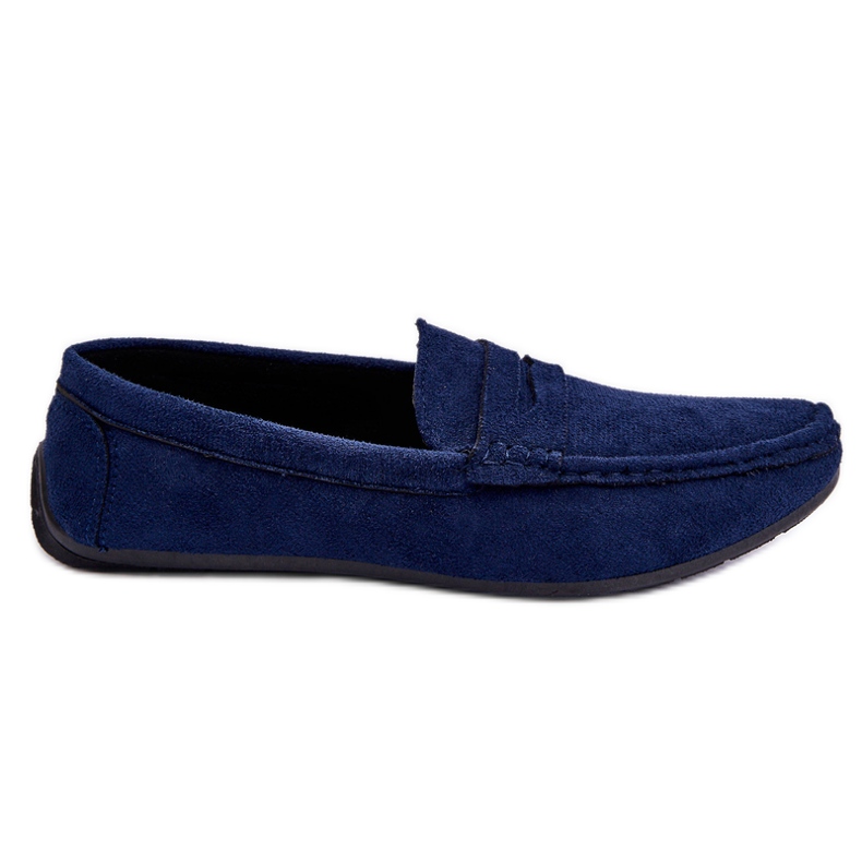Mocassini in pelle scamosciata da uomo Navy Mack blu