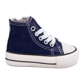 Sneakers Alte Da Bambino Con Cerniera Blu Filemon