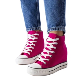 BM Sneaker rosa con zeppa di Spaventa