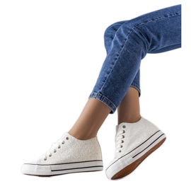 BM Sneakers bianche con zeppa bassa di Garceau bianco