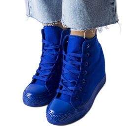 BM Sneaker con zeppa blu di Groussay