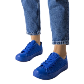 Sneakers blu in tessuto intrecciato di Thibodeau