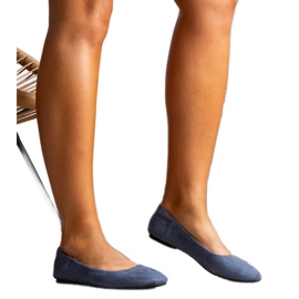 Ballerine in ecopelle scamosciata blu navy di Jules