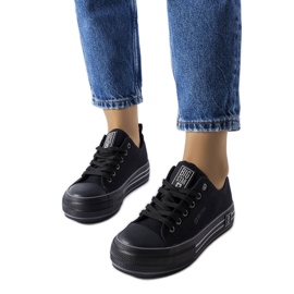 Sneakers nere con plateau di Big Star LL274184 nero
