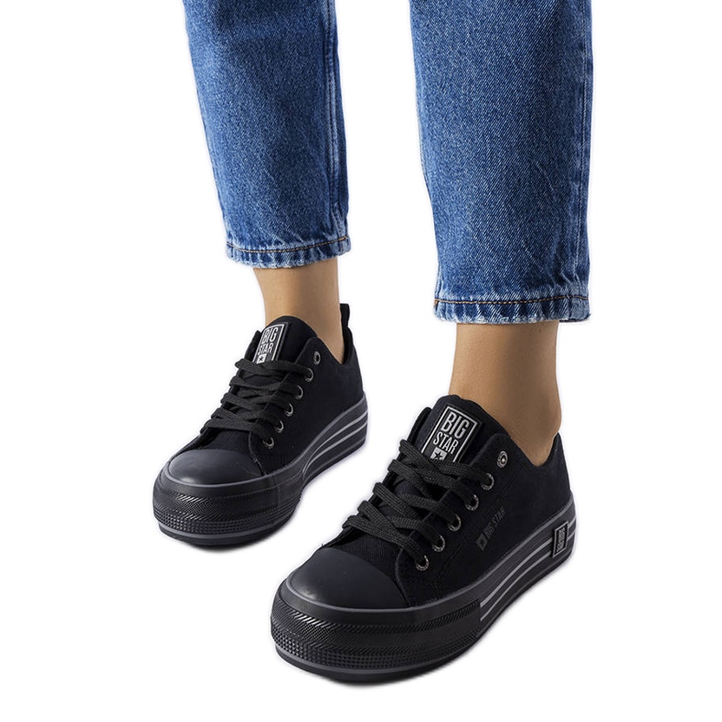 Sneakers nere con plateau di Big Star LL274184 nero