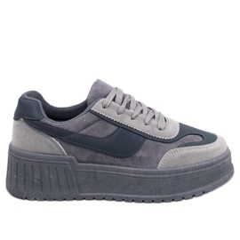 BM Scarpe da ginnastica con plateau Forest Grey grigio