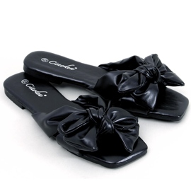 Minnen Pantofole con fiocco nero