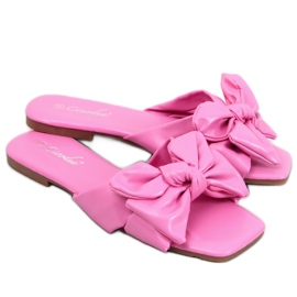 BM Minnen Pantofole con fiocco rosa