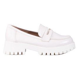 Mocassini con plateau Shelovet da donna bianchi bianco