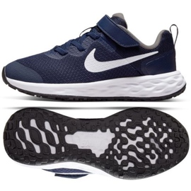 Scarpe Nike Revolution 6 Jr. DD1095-400 bianca blu navy