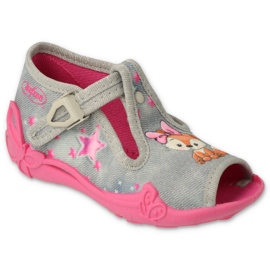 Scarpe per bambini Befado 213P137 rosa grigio