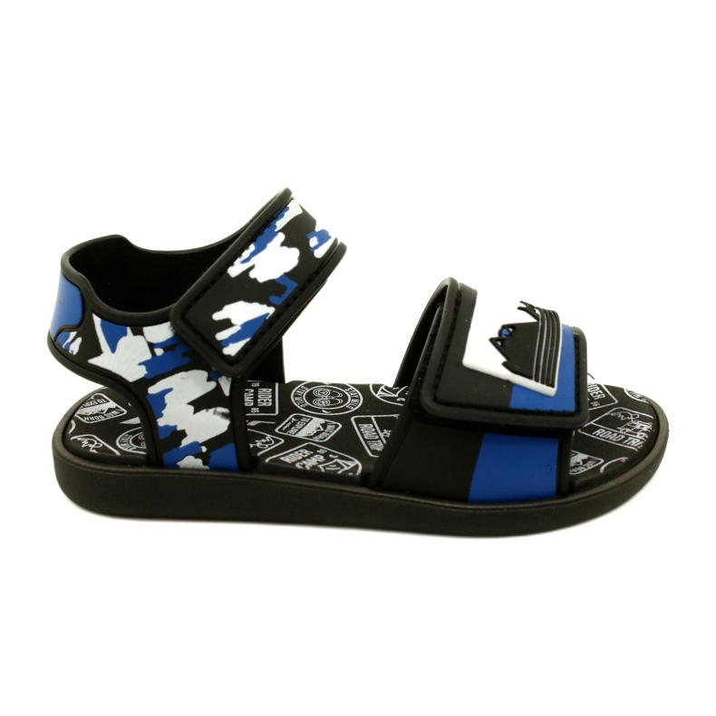 Boys 'Sandals Rider 83453 AG294 Black/Blue/White nero