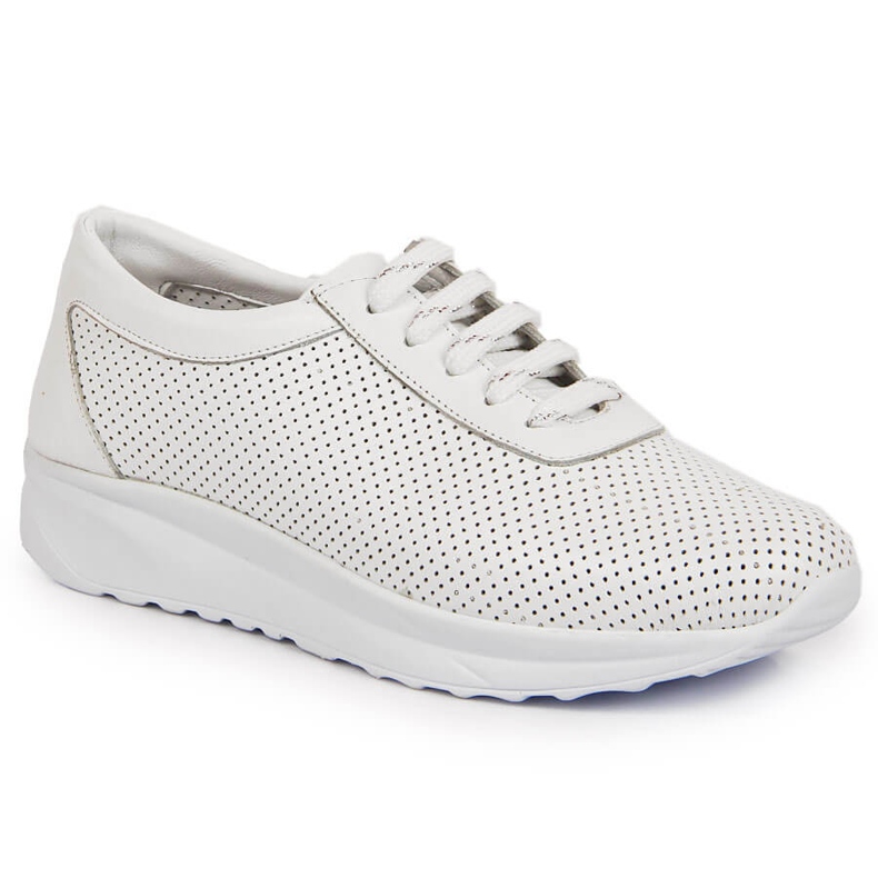 Scarpe da donna in pelle bianca traforata T.Sokolski W22-382