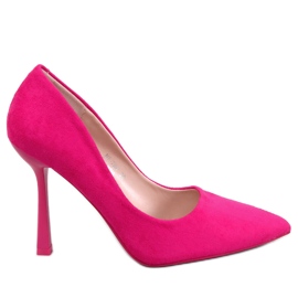 BM Scarpe col tacco da donna in camoscio Camerin Fucsia rosa