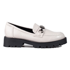Eleganti mocassini con plateau grigi di Shelovet grigio