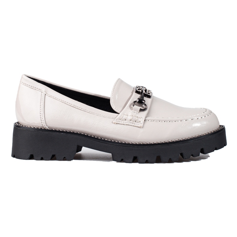 Eleganti mocassini con plateau grigi di Shelovet grigio