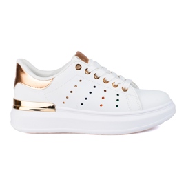 Sneakers bianche Shelovet con suola spessa bianco