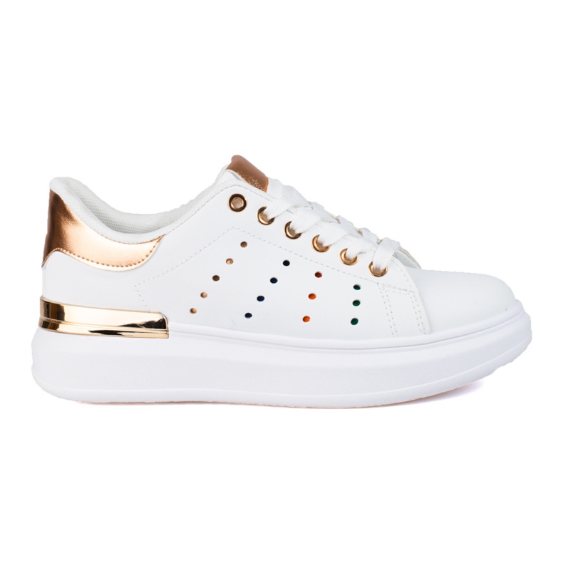 Sneakers bianche Shelovet con suola spessa bianca