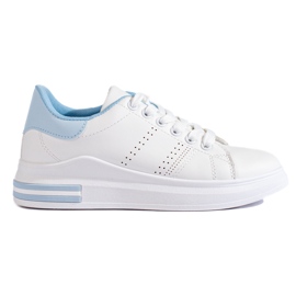 Scarpe sportive bianche sneakers sulla piattaforma Shelovet bianco