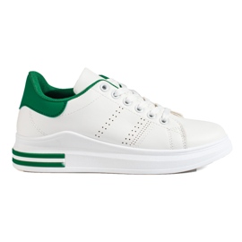 Scarpe sportive bianche sneakers sulla piattaforma Shelovet bianca