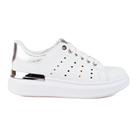 Sneakers bianche Shelovet con suola spessa bianco