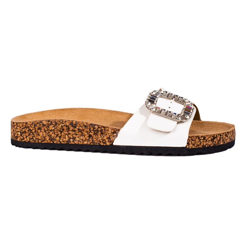Pantofole da donna bianche con plateau Shelovet bianca